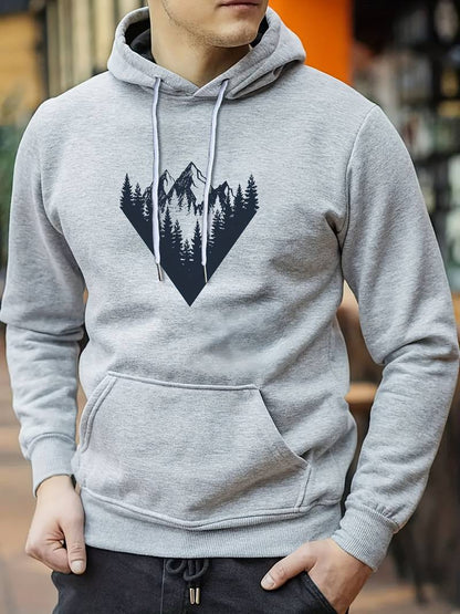 Adam – retro-berg-hoodie für männer