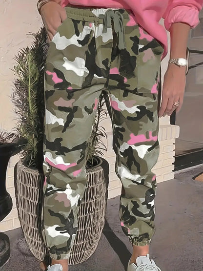 Hannah – camo-jogginghose mit kordelzug für den frühling