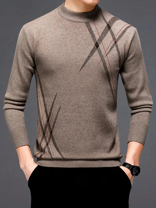 Hayden – stilvoller pullover mit geometrischem muster für herren