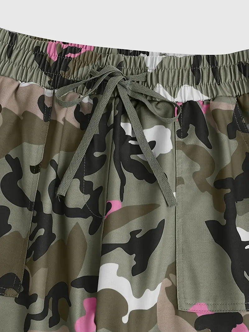 Hannah – camo-jogginghose mit kordelzug für den frühling