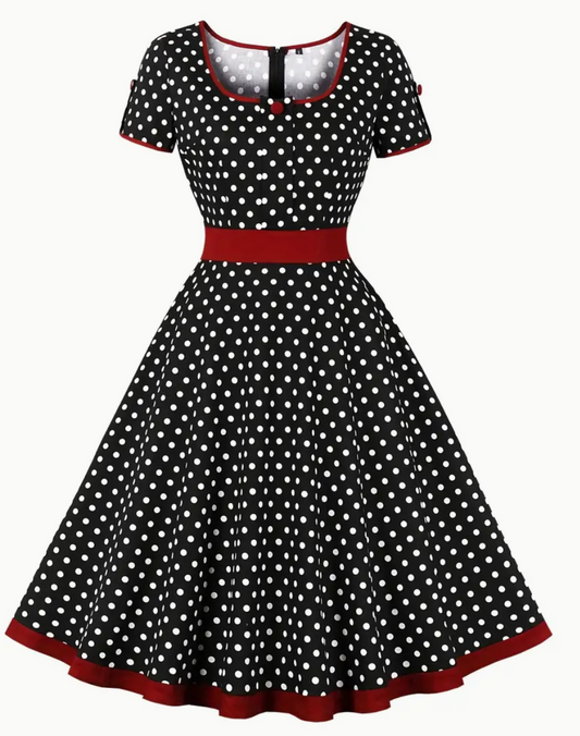 Retro chic – wunderschönes vintage-polkakleid für frühling/sommer