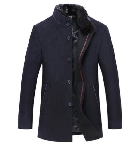 David – klassische button-down-winterjacke