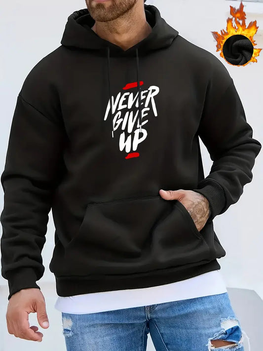 Kenneth – never give up kapuzenpullover für männer