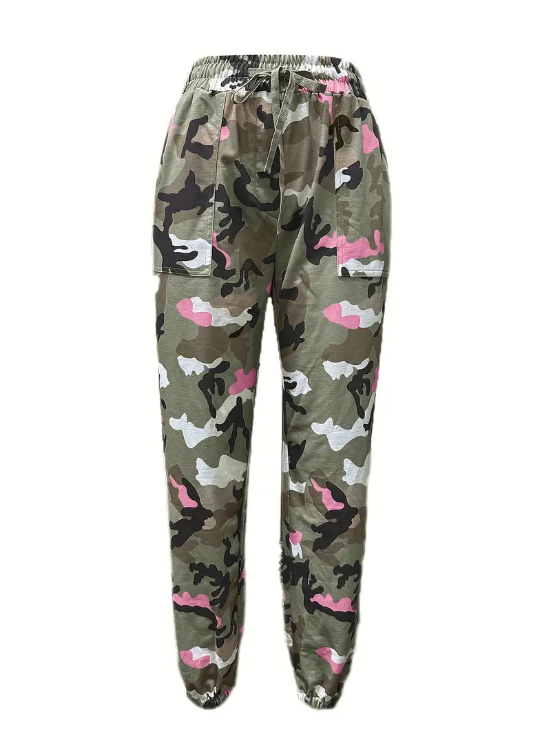 Hannah – camo-jogginghose mit kordelzug für den frühling