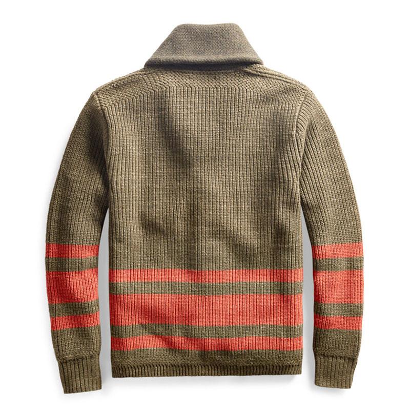 Isaac – moderner langarm-strickpullover im vintage-look für herren